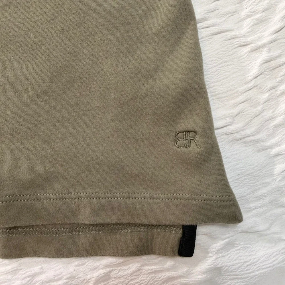 Banana Republic Mens Short Sleeve Polo Shirt Olive Green Cotton Blend Large